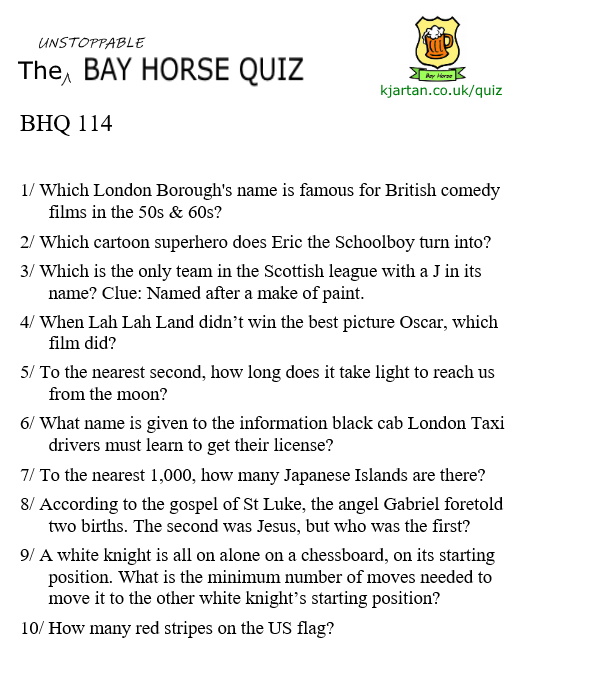 Kjartan's Quiz Page